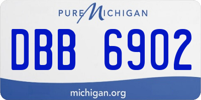MI license plate DBB6902