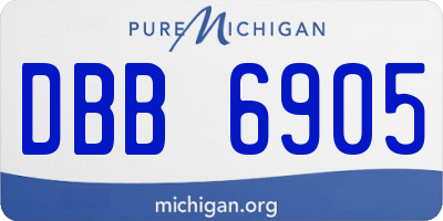 MI license plate DBB6905