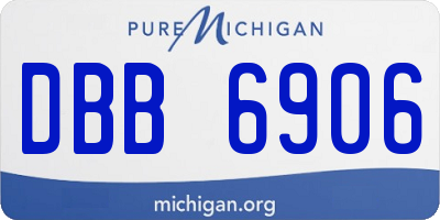 MI license plate DBB6906
