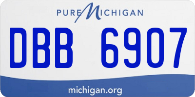 MI license plate DBB6907