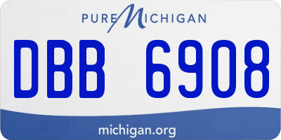MI license plate DBB6908