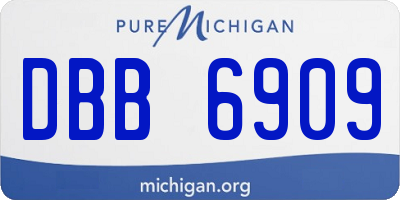 MI license plate DBB6909
