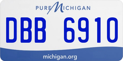 MI license plate DBB6910