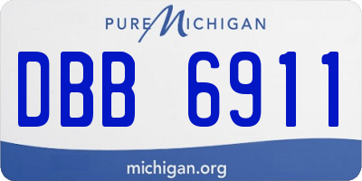 MI license plate DBB6911