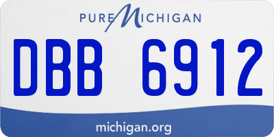 MI license plate DBB6912