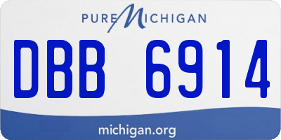 MI license plate DBB6914