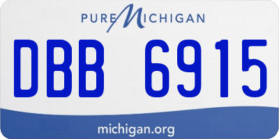 MI license plate DBB6915
