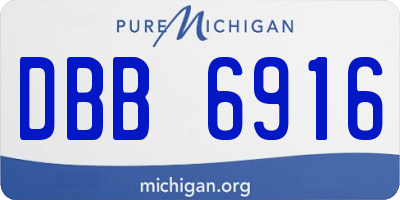 MI license plate DBB6916
