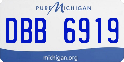 MI license plate DBB6919