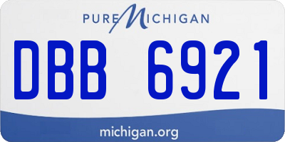 MI license plate DBB6921