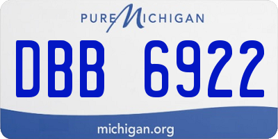 MI license plate DBB6922