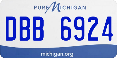MI license plate DBB6924