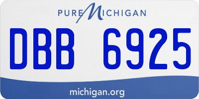 MI license plate DBB6925