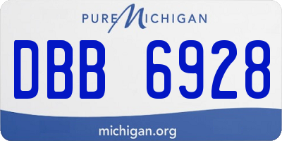 MI license plate DBB6928