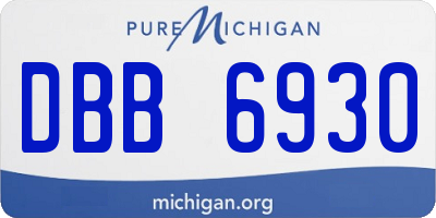 MI license plate DBB6930