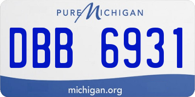 MI license plate DBB6931
