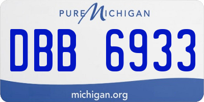 MI license plate DBB6933