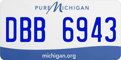 MI license plate DBB6943