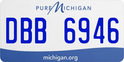 MI license plate DBB6946