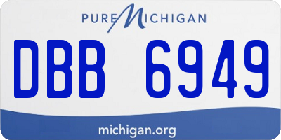 MI license plate DBB6949