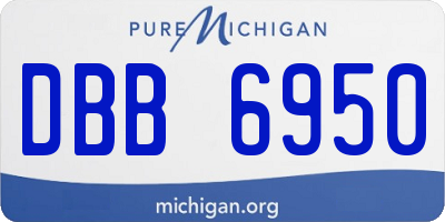MI license plate DBB6950
