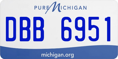 MI license plate DBB6951