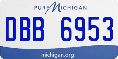 MI license plate DBB6953