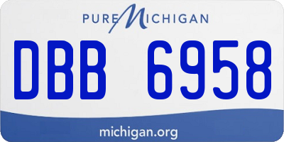 MI license plate DBB6958