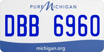 MI license plate DBB6960
