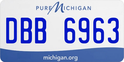 MI license plate DBB6963