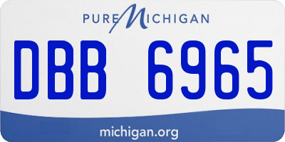 MI license plate DBB6965