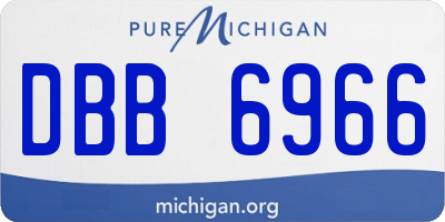 MI license plate DBB6966