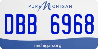 MI license plate DBB6968