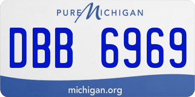 MI license plate DBB6969