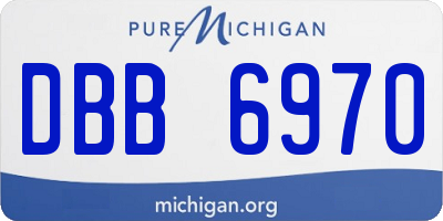MI license plate DBB6970