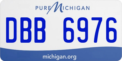 MI license plate DBB6976