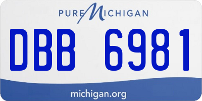 MI license plate DBB6981