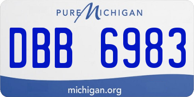 MI license plate DBB6983