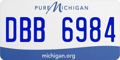 MI license plate DBB6984
