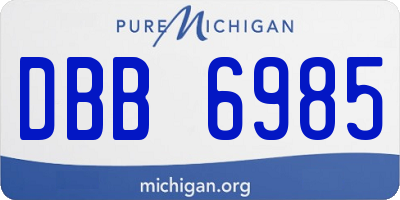 MI license plate DBB6985