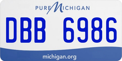 MI license plate DBB6986