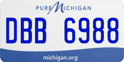 MI license plate DBB6988