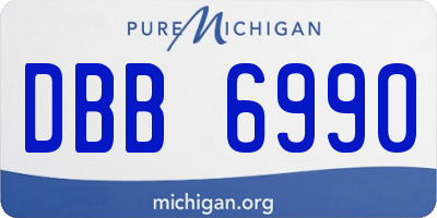 MI license plate DBB6990