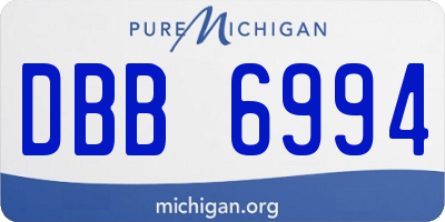 MI license plate DBB6994