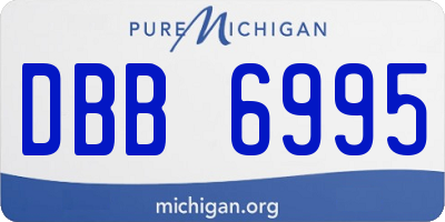 MI license plate DBB6995