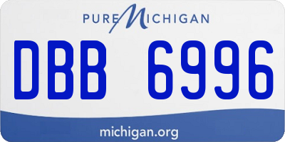 MI license plate DBB6996
