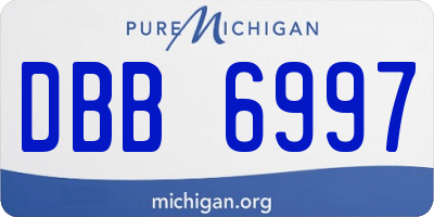 MI license plate DBB6997