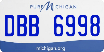 MI license plate DBB6998
