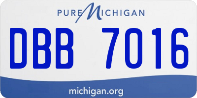 MI license plate DBB7016
