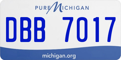 MI license plate DBB7017